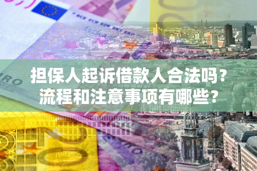 北京担保人起诉借款人合法吗？流程和注意事项有哪些？