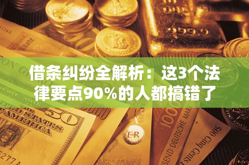 北京借条纠纷全解析：这3个法律要点90%的人都搞错了