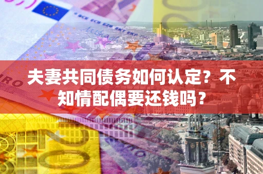 北京夫妻共同债务如何认定？不知情配偶要还钱吗？