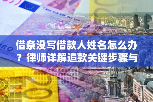 北京借条没写借款人姓名怎么办？律师详解追款关键步骤与证据链构建